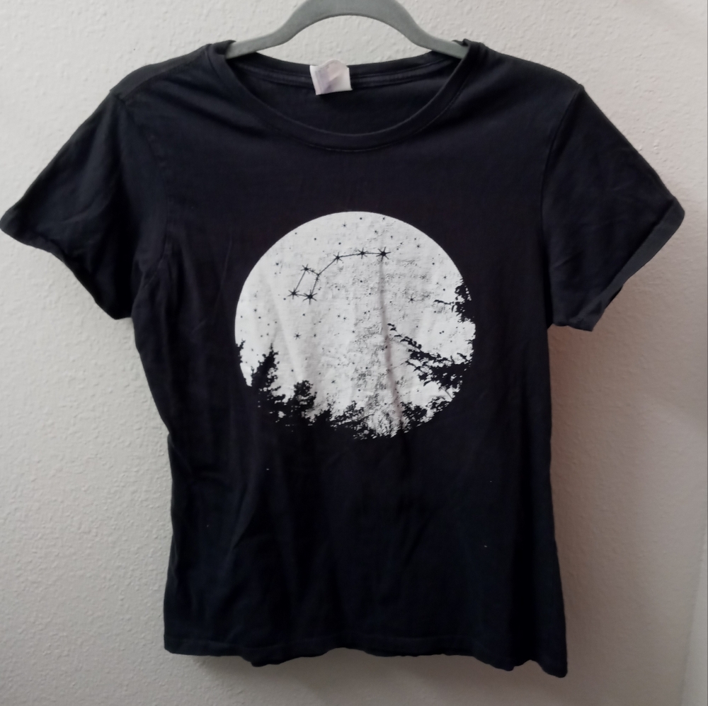 Black Graphic Short Sleeve Tee